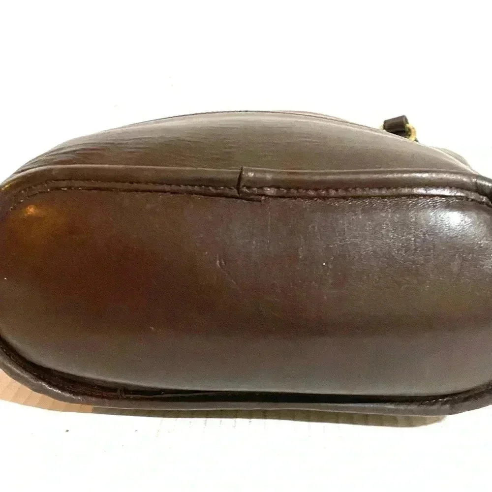 Coach vintage brown leather shoulder handbag - Picture 3 of 11